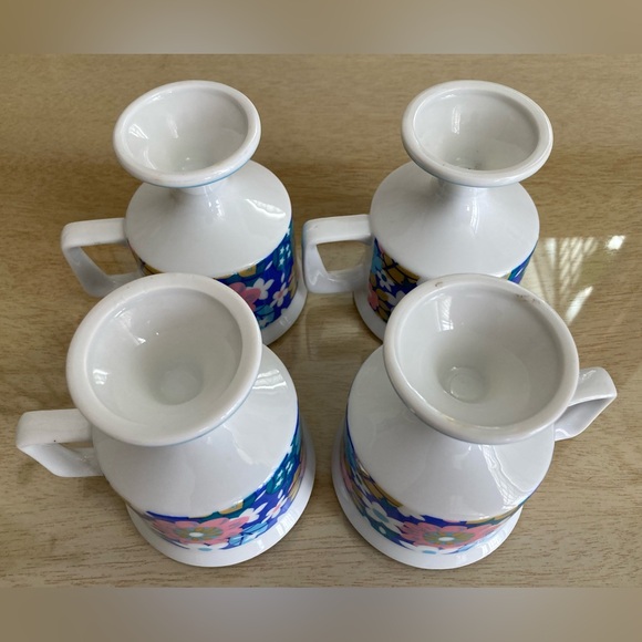 Funtastic Four! 1970’s flower child porcelain coffee mugs 🌸🌻🌸🌺🌻🌺🌻🌸🌻🌸 - Picture 3 of 7
